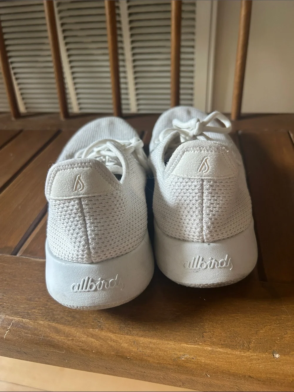 allbirds Off-White Knit Lace-Up Sneakers